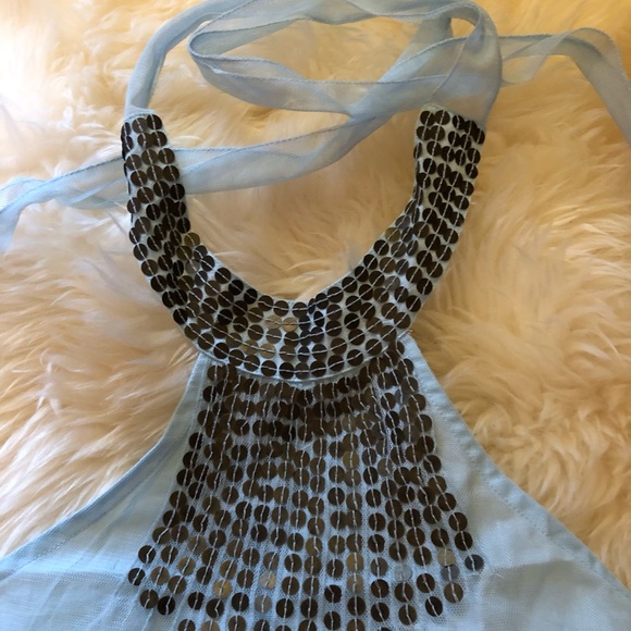 Light blue halter top with beaded detailing - Picture 2 of 4